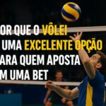 jogador de vôlei prestes a sacar durante uma partida em quadra