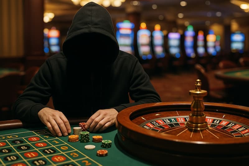 jogador anonimo em cassino